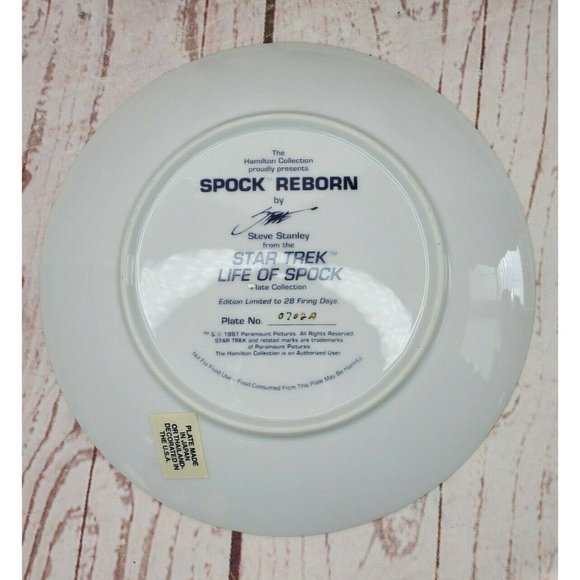 Vintage 1997 The Hamilton Collection Spock Reborn Star Trek Life Of Spock Plate - Picture 9 of 12